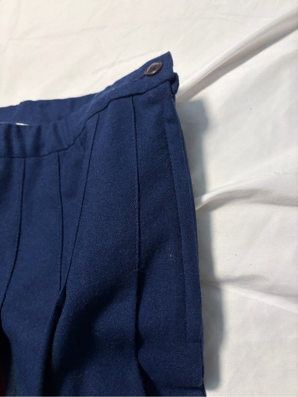 Vintage Women’s Pendleton Sz 10 Pure Wool Pleated Skirt Navy Plaid - Picture 8 of 9